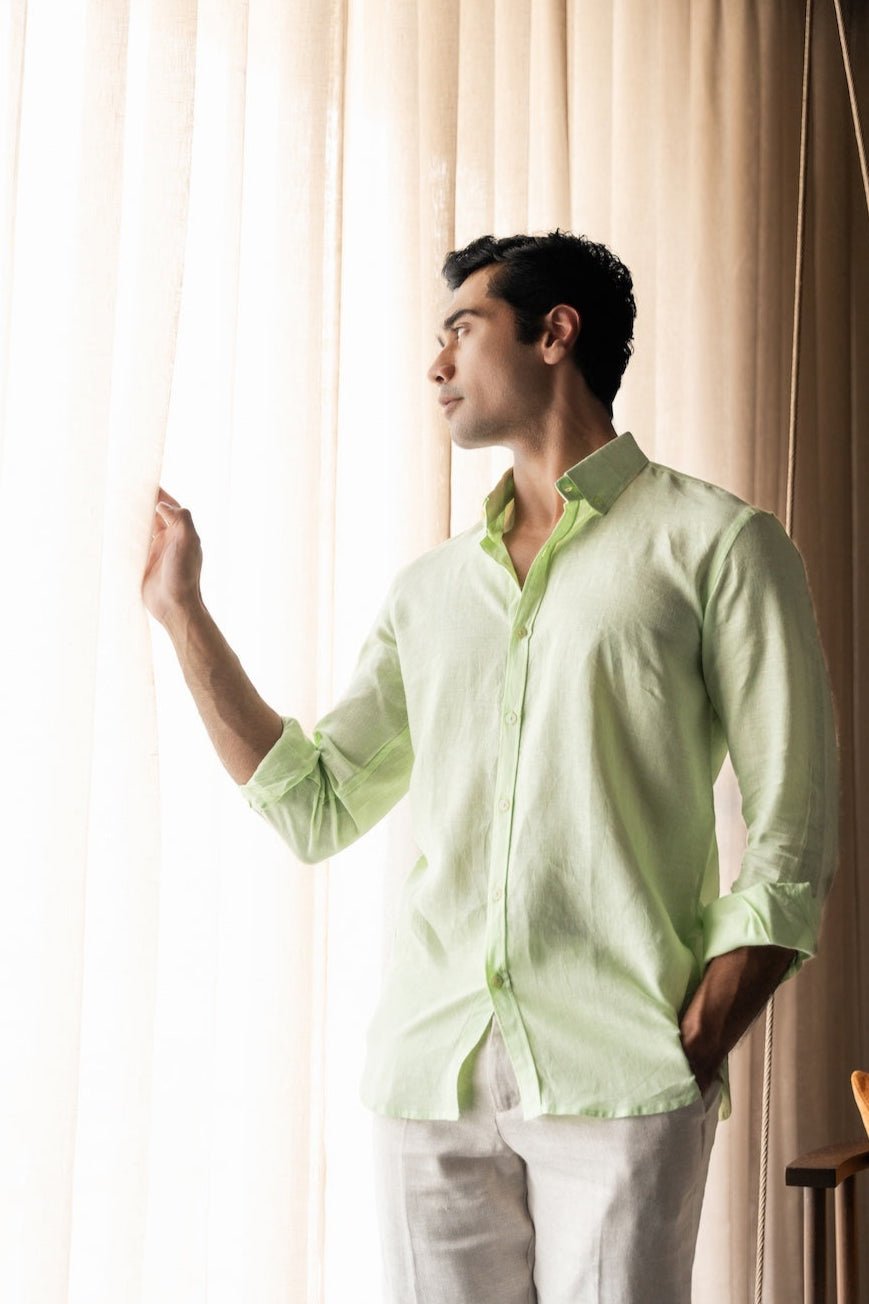 100% Linen Soft Touch Frosty Peppermint
